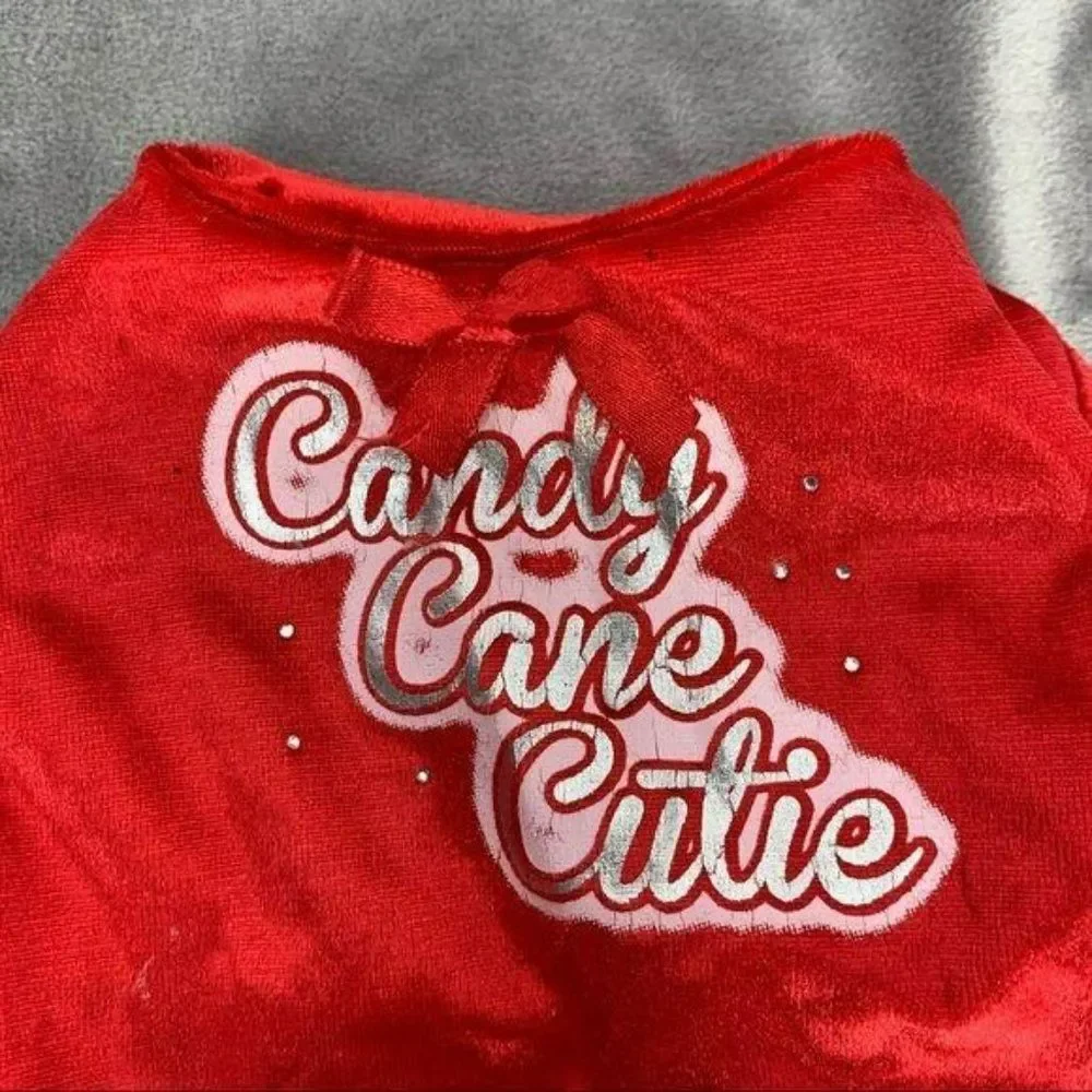 Simply Dog Red Candy Cane‎ Cutie Dog Outfit Size XS